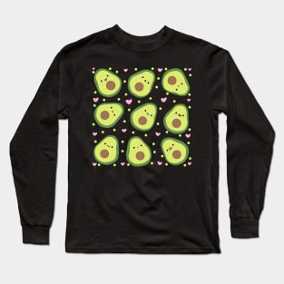 Kawaii avocado Long Sleeve T-Shirt